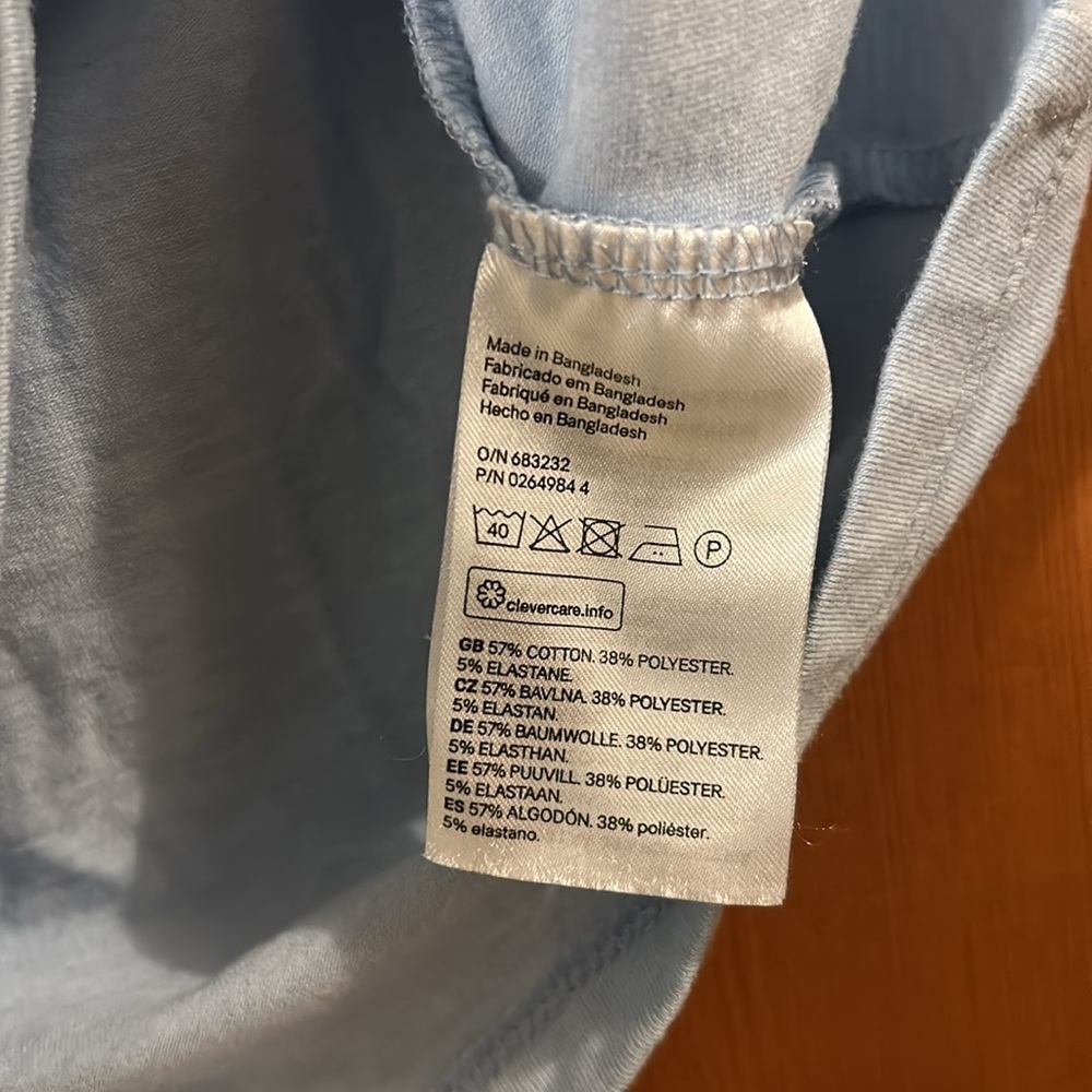 H&M Light blue Women's Tshirt, Mediumm - Picture 3 of 6